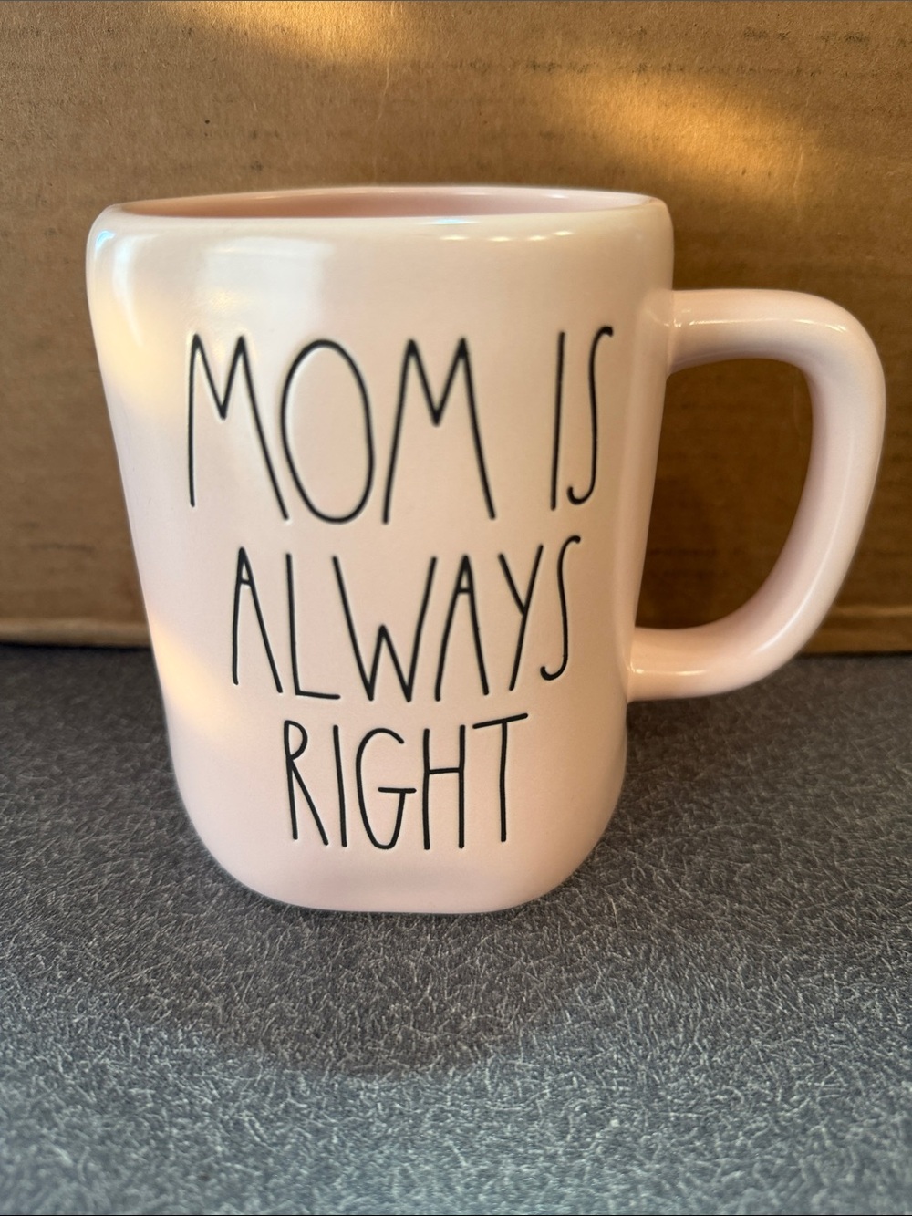 Rae Dunn Pink "MOM IS ALWAYS RIGHT" Ceramic Mug